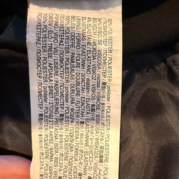 MNG by Mango Black Pants SZ 12 Pleated Straight Work Career Minimalist Academia - Picture 7 of 10